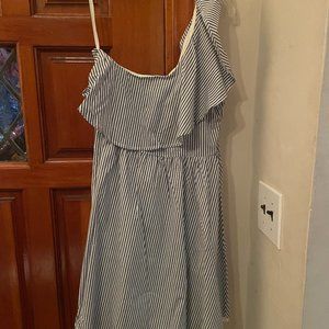 One Shoulder Striped Dressed